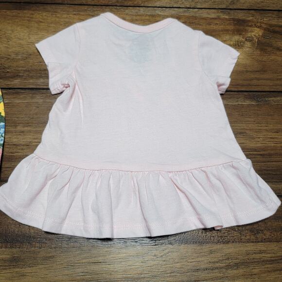 2 Pc First Impressions Top & Matching Pants Pink & Floral "Wild Flower" - 3-6M - Picture 3 of 5